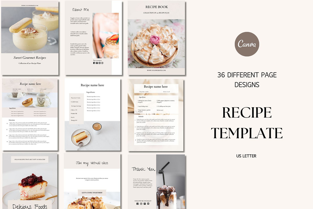 Nutrition Recipe Template Bundle, a Magazine Template by Deepa Template Studio (Photo 10 of 25)