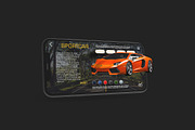 iPhone X Multilayer Mockup #5, an iPhone Mockup by Seven Lights (Thumbnail 4 of 5)