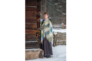 Latvian woman in traditional dress, a Person Photo by COLORFUL