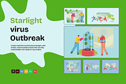 Starlight virus Outbreak, a Healthcare Illustration by graphicsauce (Thumbnail 1 of 6)