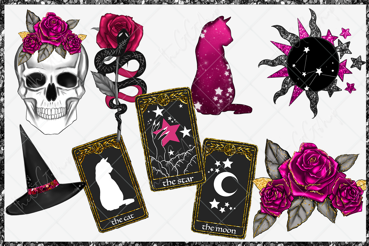 Cute Halloween Clipart set, an Illustration by The GG Shop (Photo 5 of 9)