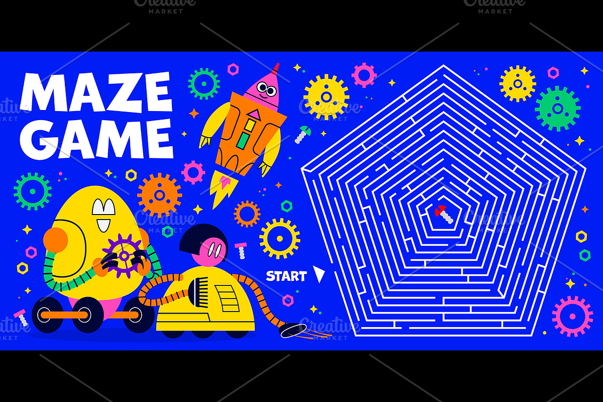 Kids labyrinth maze game, a Technology Illustration by Buch&Bee (Photo 2 of 3)