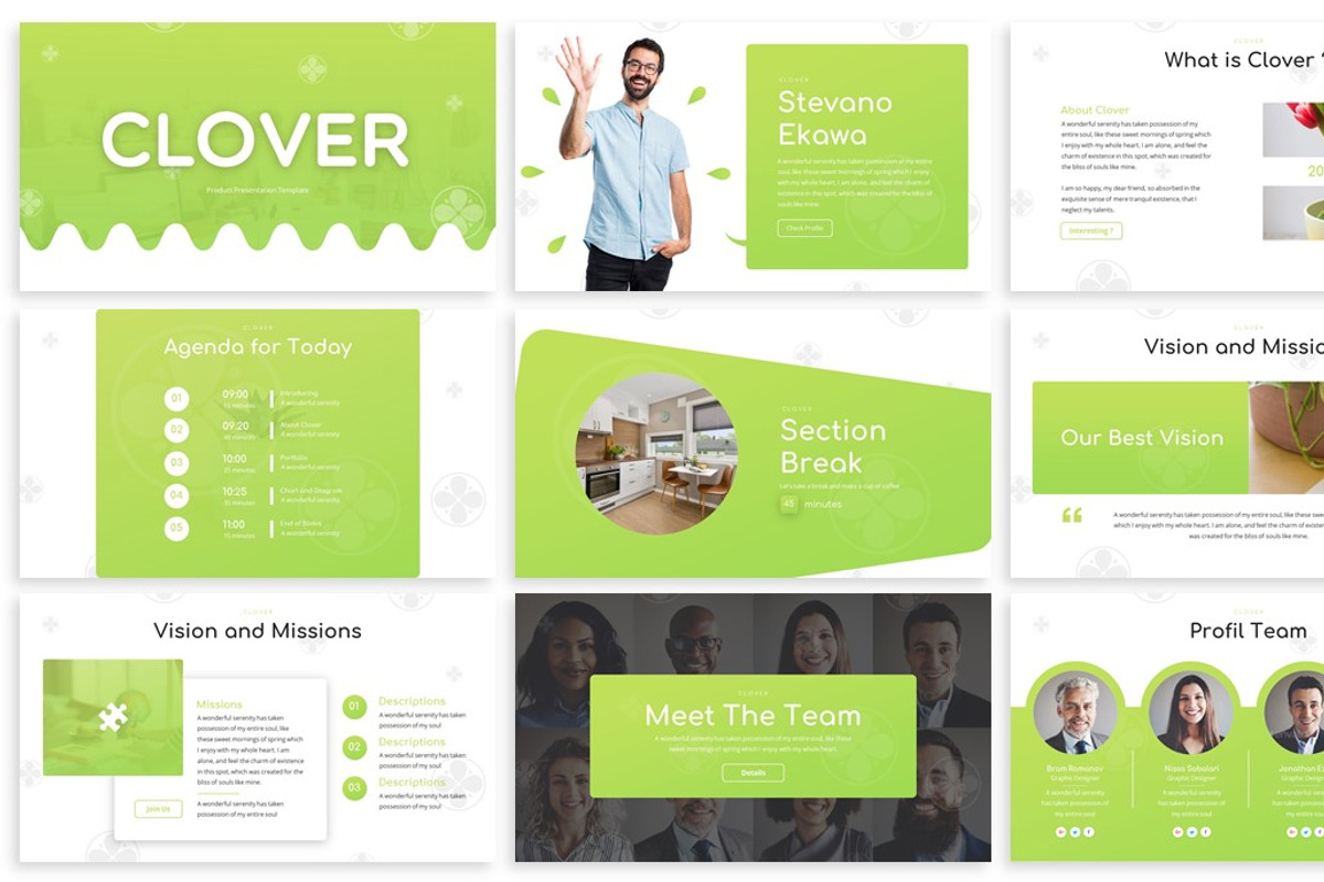 Clover - Powerpoint Template, a Presentation Template by SlideFactory
