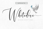 Whitedove Modern Script - UPDATE!, a Script Font by FadeLine Studio (Thumbnail 1 of 13)