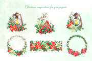 Watercolor Christmas decor clipart., a Decorative Illustration by SavinV (Thumbnail 4 of 7)