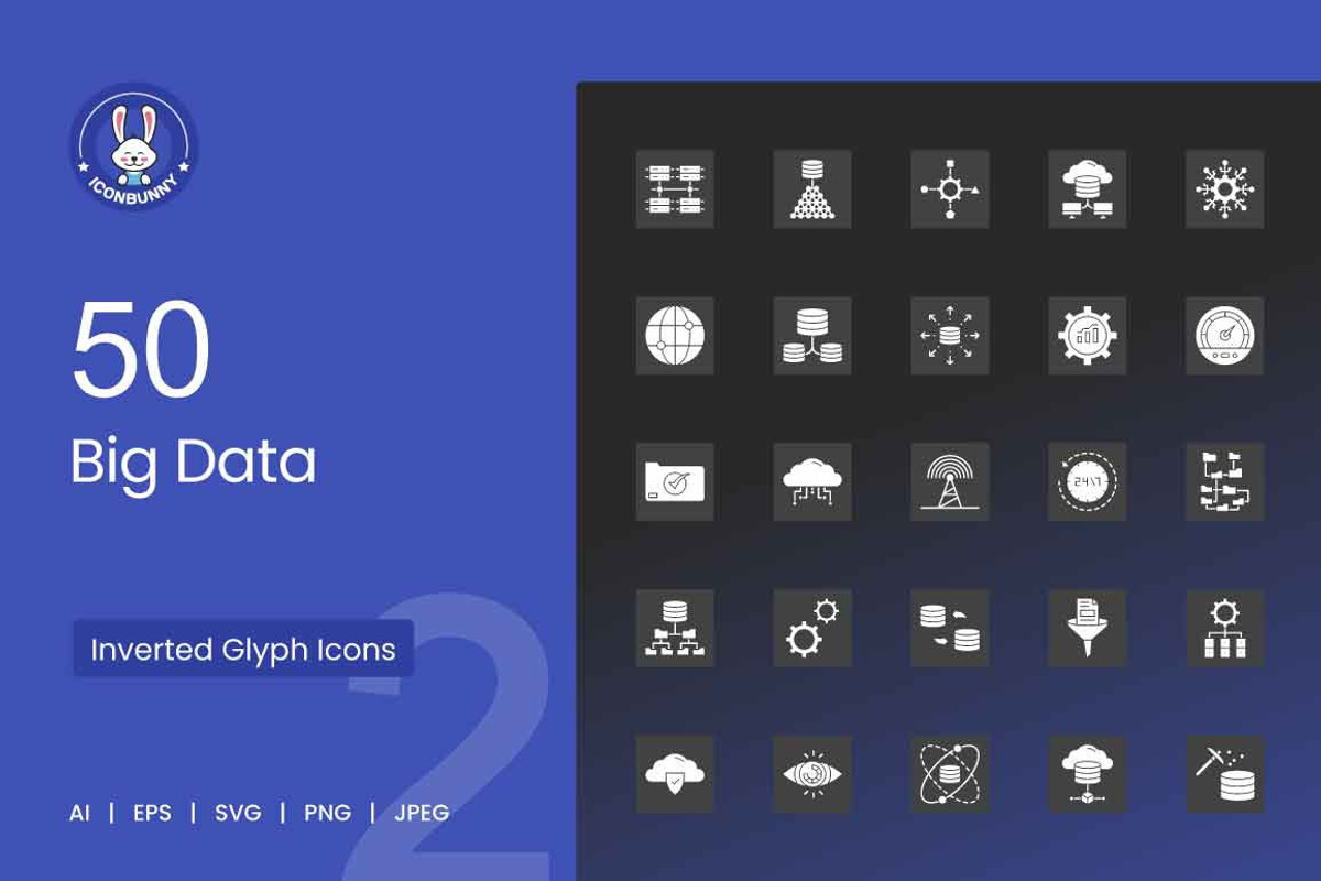 50 Big Data Icons, an Icon by IconBunny (Photo 1 of 2)