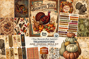 Thanksgiving junk journal Kit