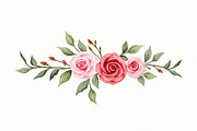 Vintage Rose Watercolor Set, an Illustration by Creativeshirt (Thumbnail 9 of 11)