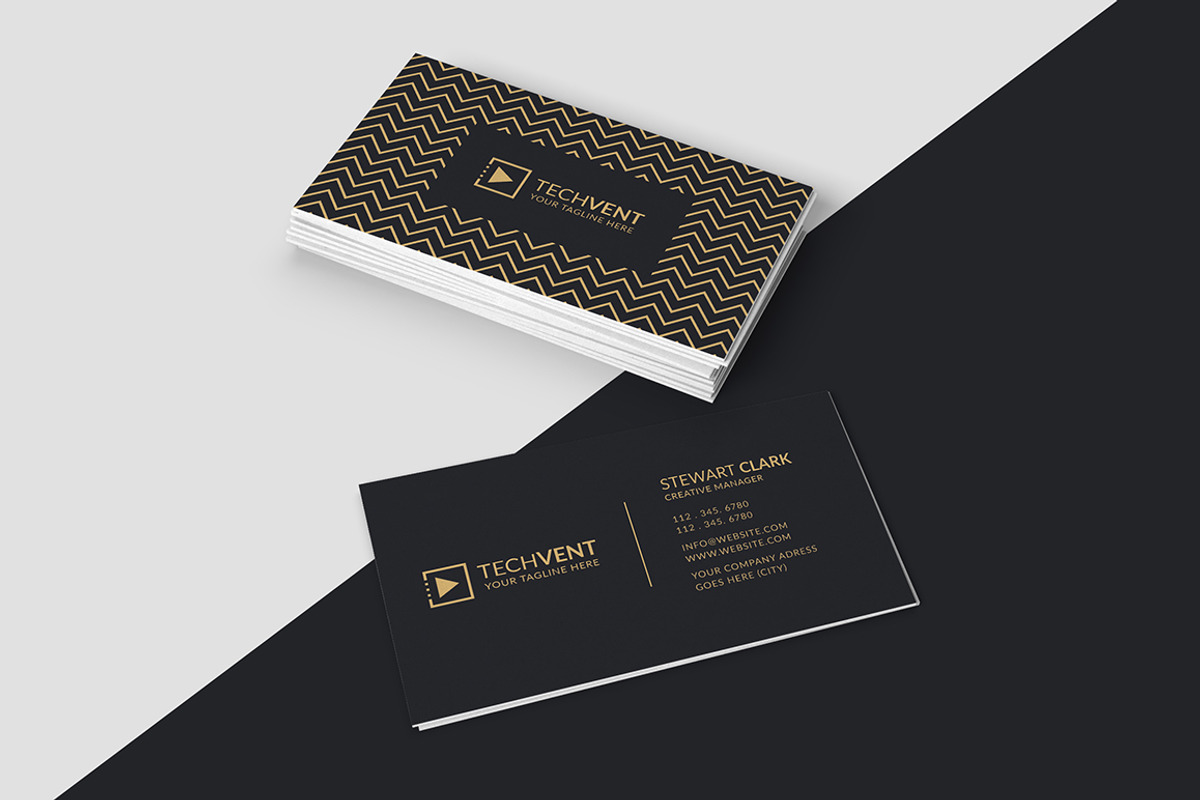 Gold Minimal Business Card, a Business Card Template by Shahjhan (Photo 3 of 5)
