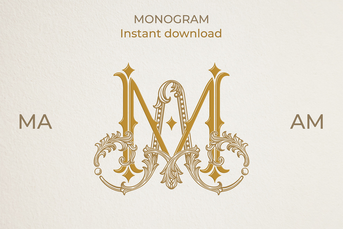 MA AM Wedding Monogram Logo, a Branding & Logo Template by LogoAV (Photo 5 of 6)
