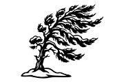 Windblown Tree Silhouette, an Object Graphic by Gfx_Store (Thumbnail 11 of 16)