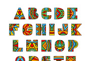 Fiesta ABC Letters Vector Font, an Object Graphic by KsanasK.Art (Thumbnail 2 of 2)