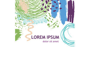 Background frame colored with blots, a Texture Illustration by Nenahliadava Design
