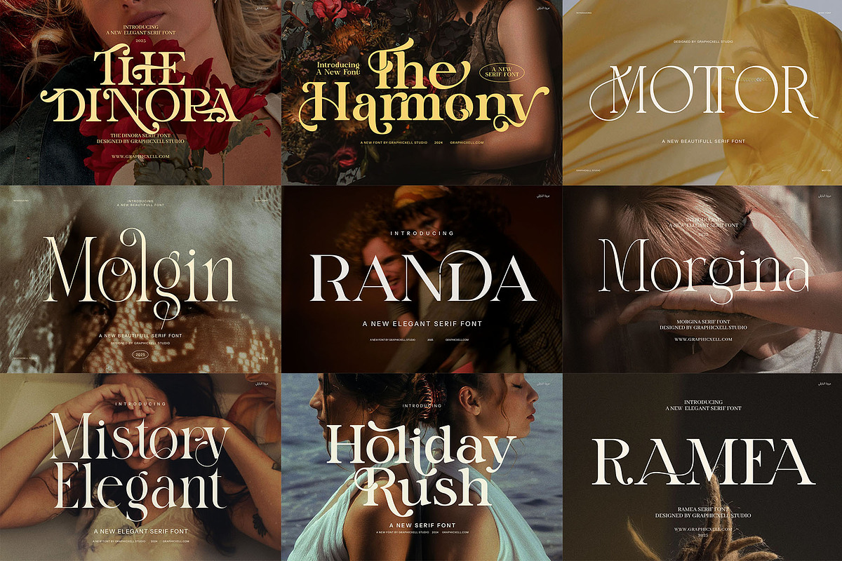 100+ Premium Serif Font Bundle, a Serif Font by Graphicxell (Photo 11 of 12)