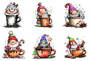 Gnome Coffee Cup Watercolor Clipart, an Illustration by CreationArt (Thumbnail 5 of 5)