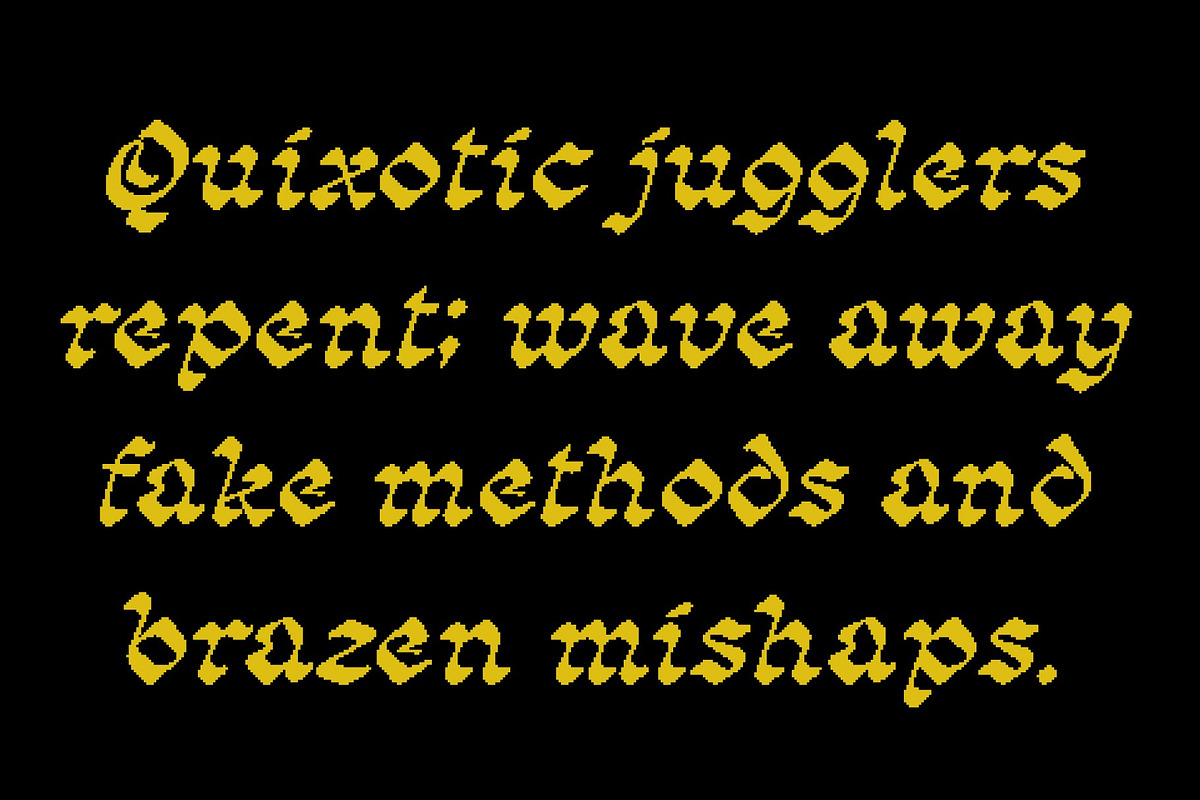 CS Rolins Pixel, a Blackletter Font by Craft Supply Co. (Photo 5 of 8)