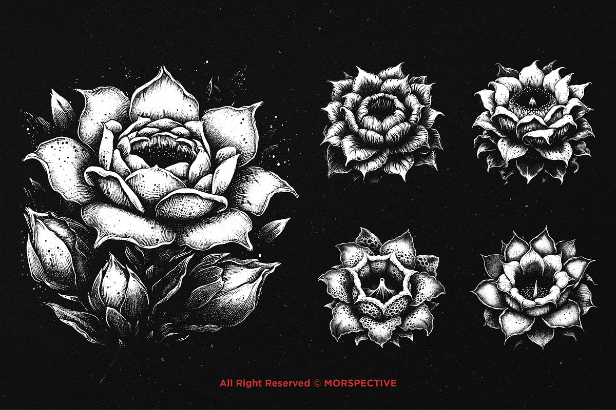10 Bundle Dark Art Rafflesia Flower, an Illustration by Morspective (Photo 3 of 7)