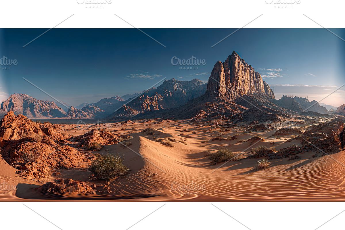 Desert landscape with rocks and, an Illustration by Lukas Jonaitis SHOP