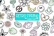 Retro Spring | Symbols Fonts, a Symbol Font by Sirinart (Thumbnail 2 of 12)