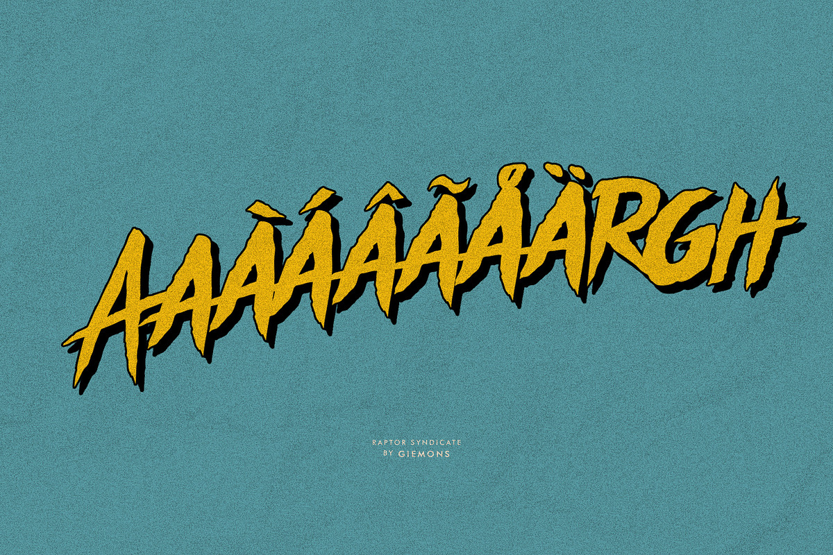Raptor Syndicate - Halloween Font, a Serif Font by giemons™ (Photo 5 of 6)