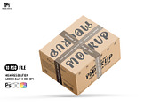 Corrugate Cardboard Shipping Box set, a Packaging Mockup by pixelmock (Thumbnail 1 of 16)