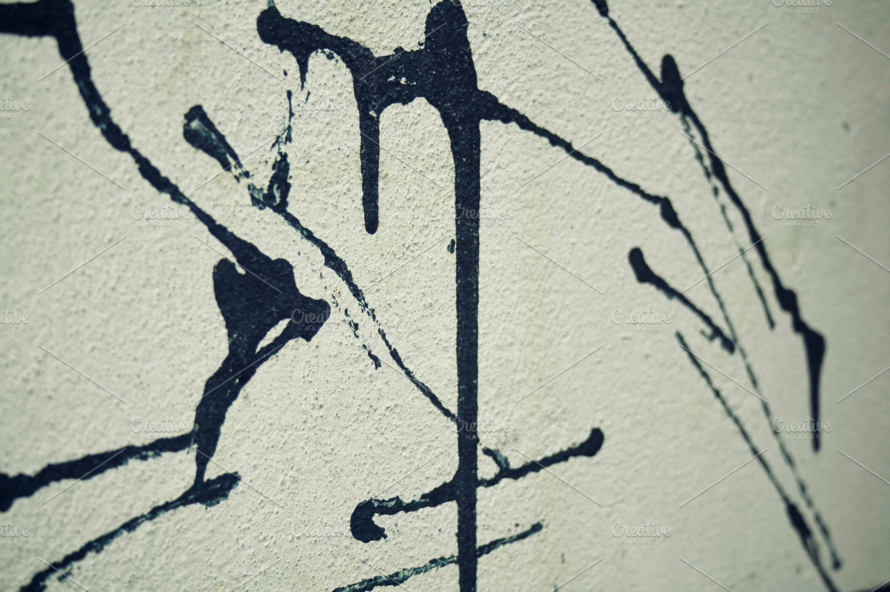 Black on white wall