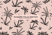 Summer Palm Sketch, a Wallpaper Graphic by MalyskaStudio (Thumbnail 1 of 12)