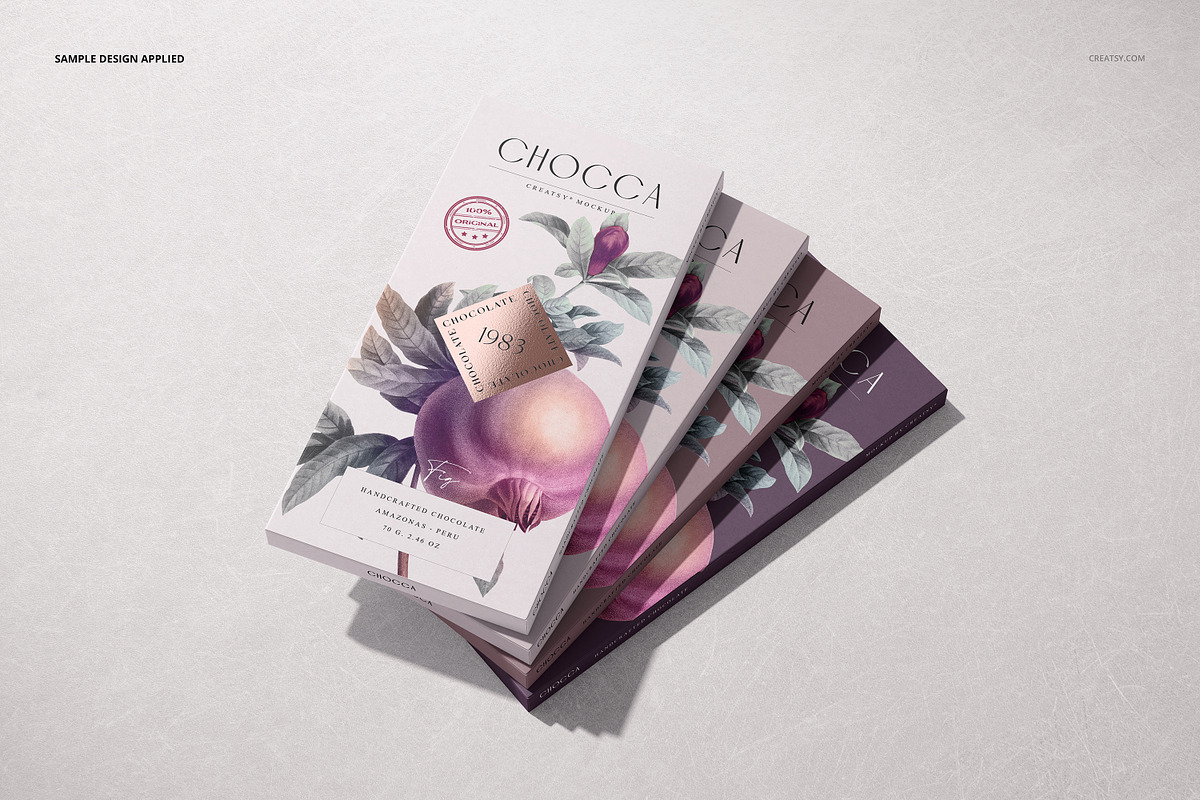 Chocolate Bar Packaging Mockup v.2, a Packaging Mockup by creatsy5 (Photo 4 of 13)