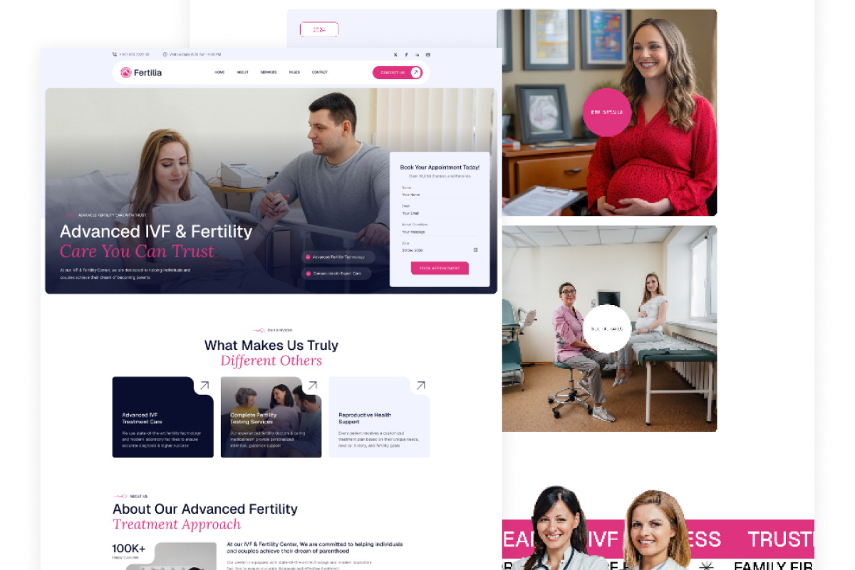 Fertilia - IVF & Fertility Clinic Fi, an UI Kit Template by ArtGalaxy (Photo 2 of 4)