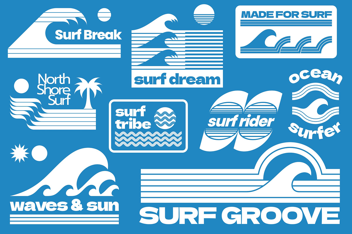 Surf Logo Graphics, an Object Graphic by Firowerk (Photo 9 of 10)