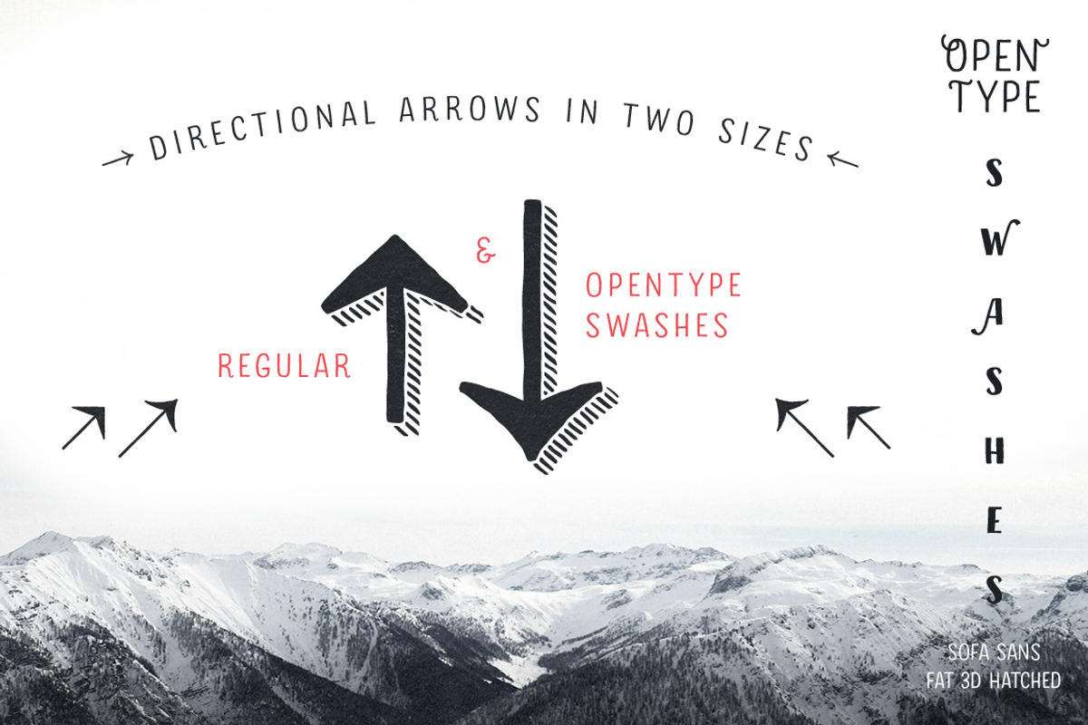 Pack of 12 Hand drawn Black Fonts preview 5