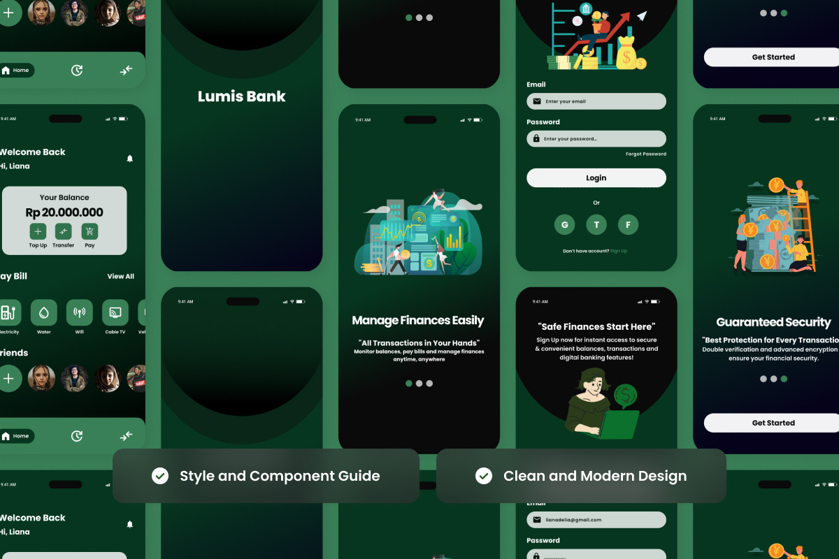 LumisBank – Banking & Finance App UI, an App Template by twinstd (Photo 3 of 5)