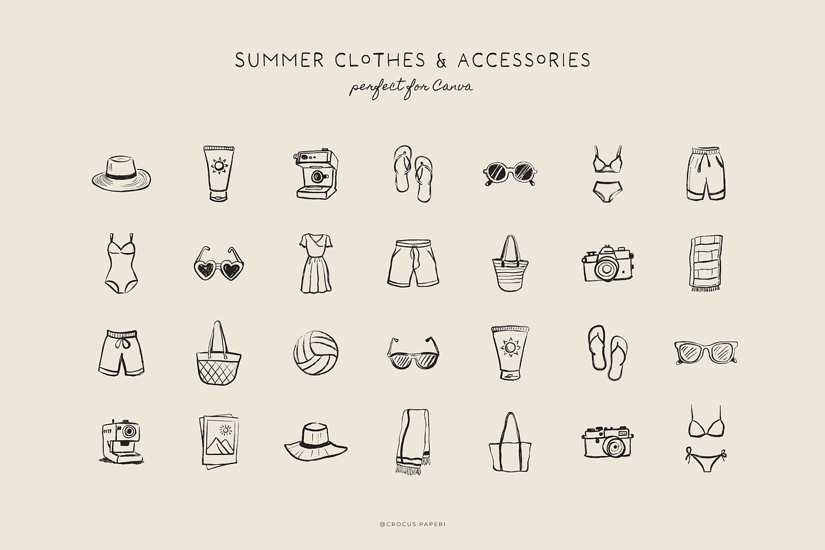 SUMMER HOLIDAY illustrations, a Seasonal Illustration by Crocus Paperi (Photo 3 of 6)