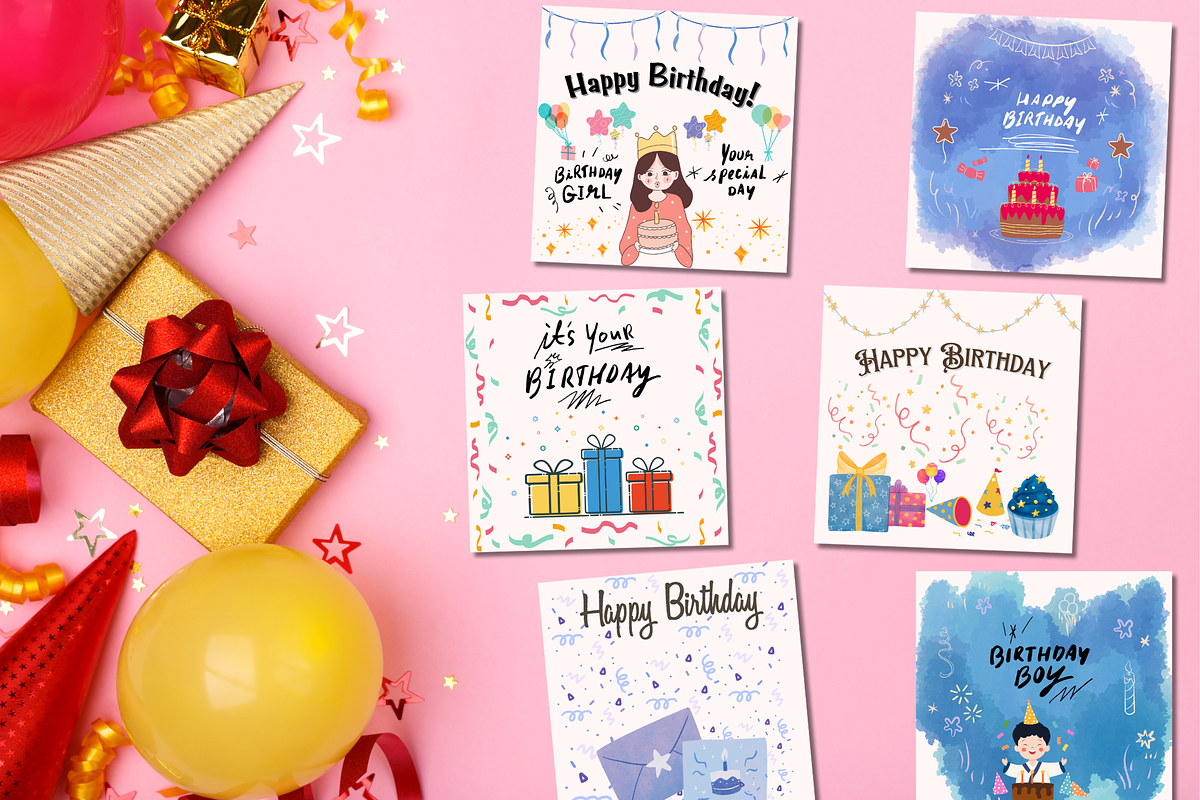 Quirky Birthday Poster Cards - Canva, an Invitation Template by WynterLife Studio (Photo 2 of 2)
