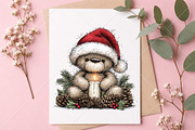 Whimsical Christmas Bear Clipart PNG, a Seasonal Illustration by Canvas Craft (Thumbnail 10 of 10)