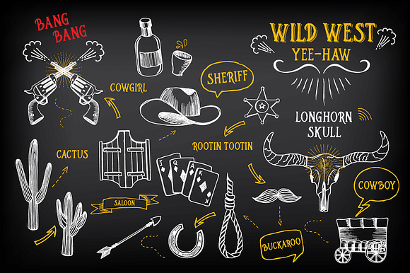 Wild West Icons Sketch