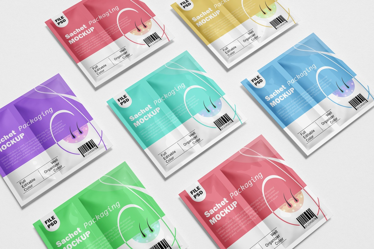 Sachet Packaging Mockup, a Packaging Mockup by Graphic Deal (Photo 7 of 7)