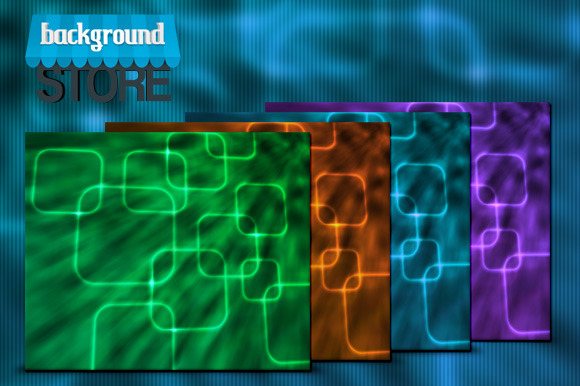 Glowing Squares Abstract Background