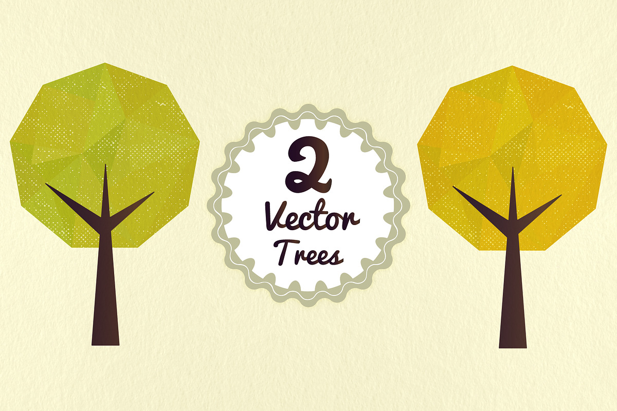 Geometric Trees pattern & 2 Trees, a Pattern Graphic by Anny Cecilia Walter (Photo 2 of 3)