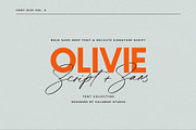 Olivie Font Duo / Script & Sans, a Sans Serif Font by Calamar Studio (Thumbnail 1 of 17)