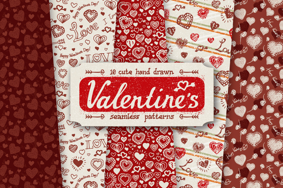 10 Valentine Day Patterns, a Pattern Graphic by DeepFuze (Photo 2 of 4)