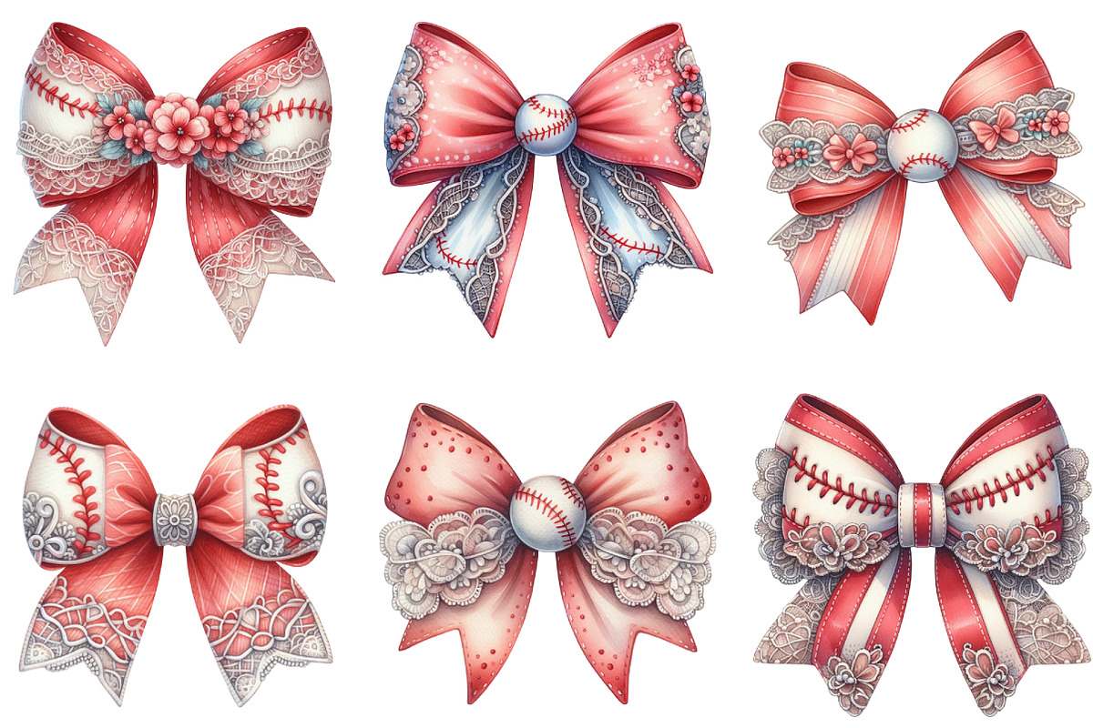 Baseball Mom Coquette Bow, an Illustration by DreamArtGraphic (Photo 4 of 4)