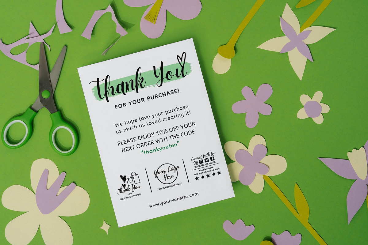 Thank You Card For Small Business, a Flyer Template by Oskar Wantopi (Photo 4 of 5)