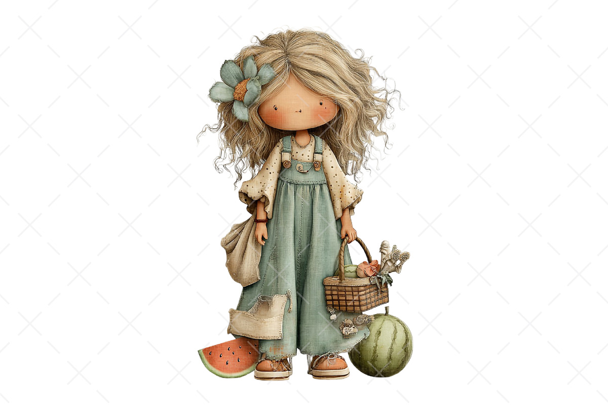 Watermelon Girl Clipart, an Illustration by Craft Nest (Photo 11 of 12)