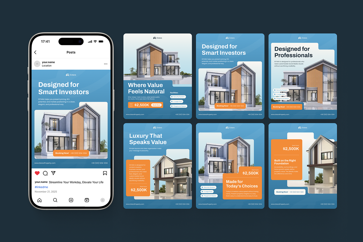 Estara - Real Estate Social Media, a Social Media Template by SLAB! Design (Photo 2 of 8)