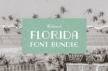 FLORIDA FONT BUNDLE: beach town vibe