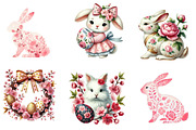 Easter PNG Pink Floral Chinoiserie, an Illustration by Watercolor design (Thumbnail 4 of 4)