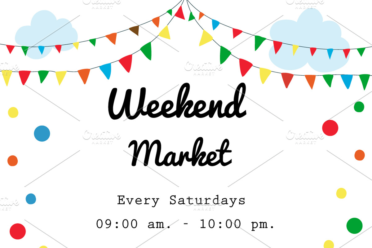 Colorful Doodle Weekend Market, a Food Illustration by Wanwiss (Photo 3 of 3)