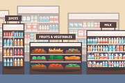 Supermarket interior, a Food Illustration by Good Studio (Thumbnail 4 of 4)