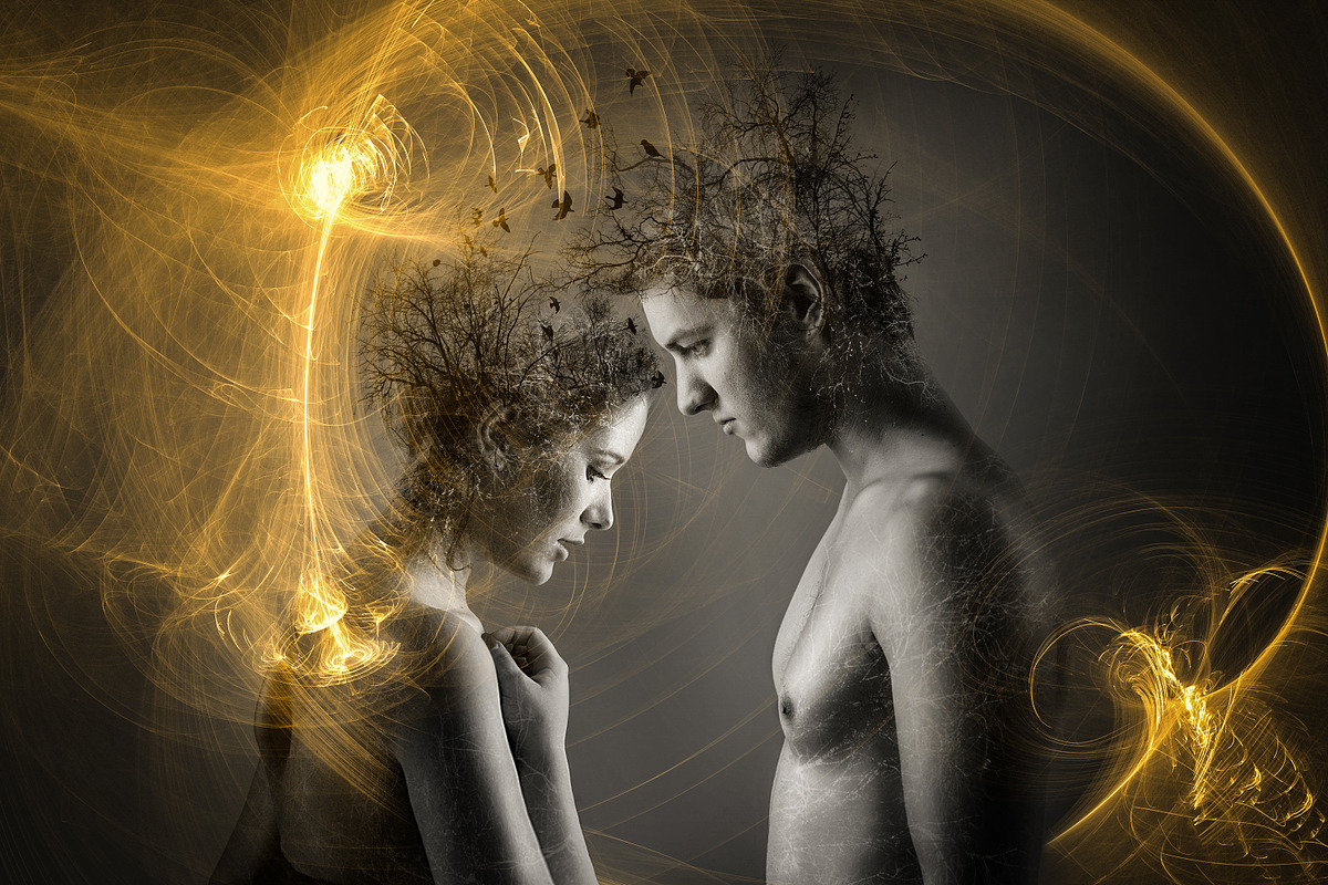 50 Mystical Gold Light Overlays preview 3